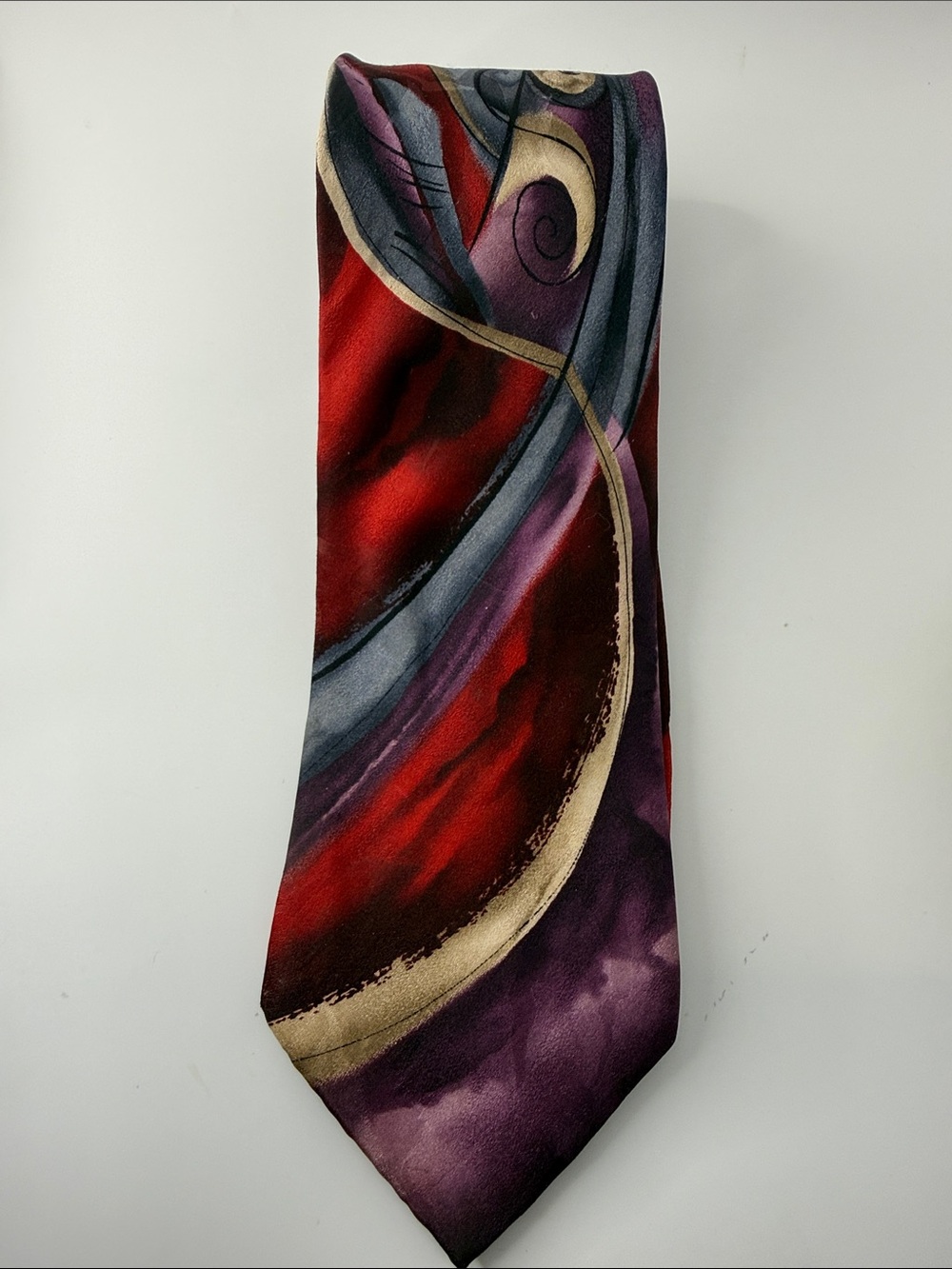 J. Garcia Abstract Snail Garden Collection Fifty Four Tie, 100% silk